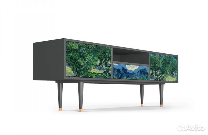 Тв-тумба T6 - Антрацит - The Oil Trees