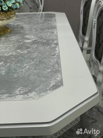 Комплект обеденная группа для кухни голд