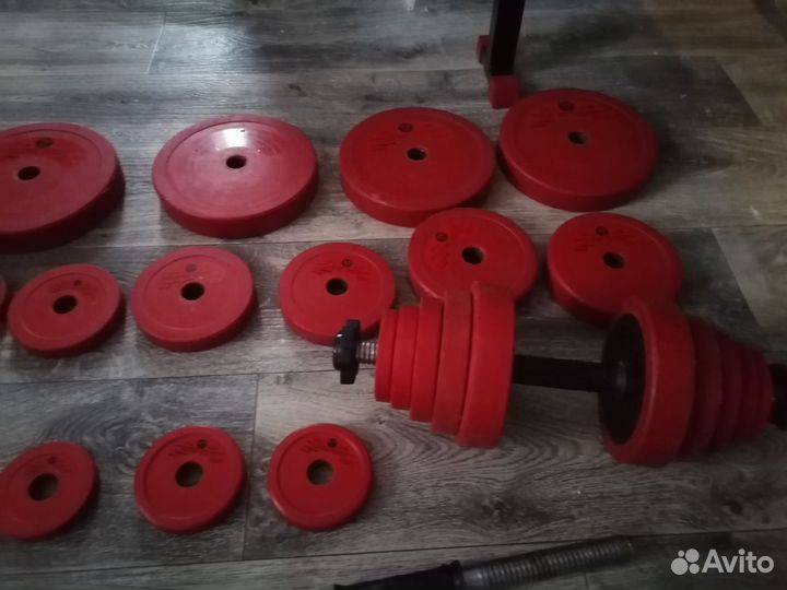 Стойки для штанги, штанга гантели лежак