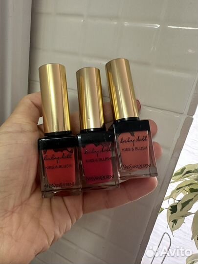 YSL румяна И блеск для губ baby doll kiss & blush
