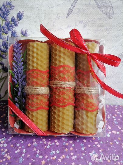 Набор свечей из вощины