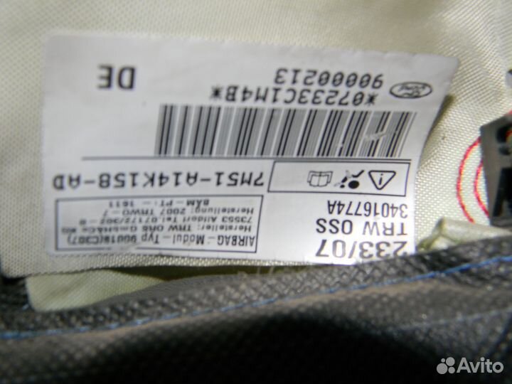 Подушка правая шторка безопасности форд фокус2