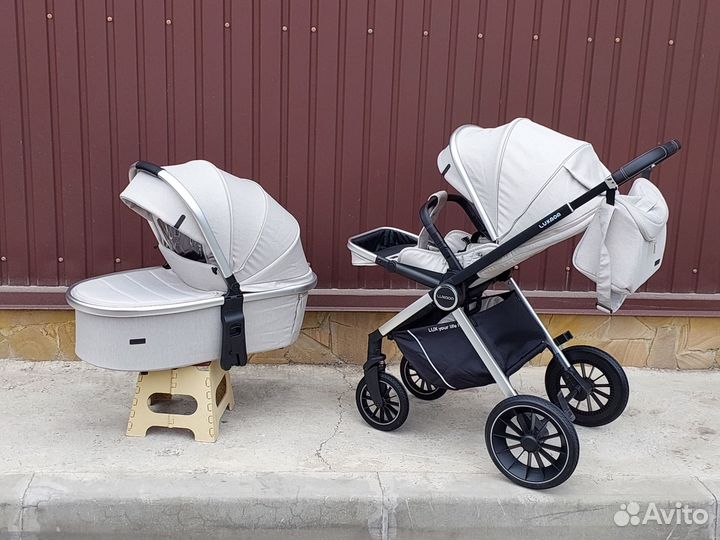 Коляска 2в1 Новая модульная (светло Бежевый)