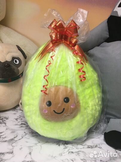 Мягкая игрушка подушка плюшевое Авокадо