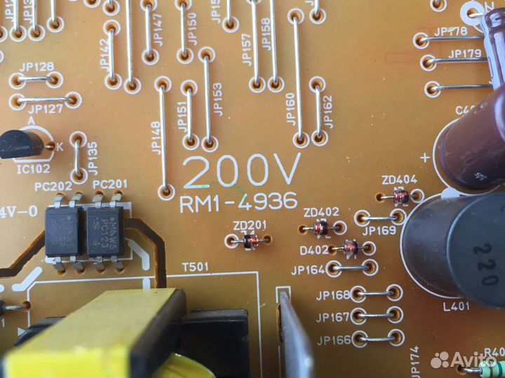 Плата питания hp m1120/1522 rm1-4936