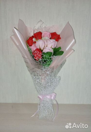 Букет роз из мыльной пенки