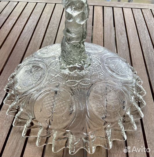 Ваза стекло антик Завод Братьев Болотиных кон 19в