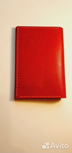 Кожанная обложка на паспорт ручной работы