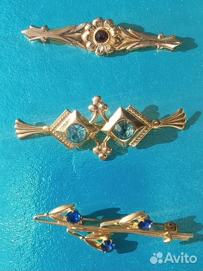 Брошь винтаж СССР позолота клеймо