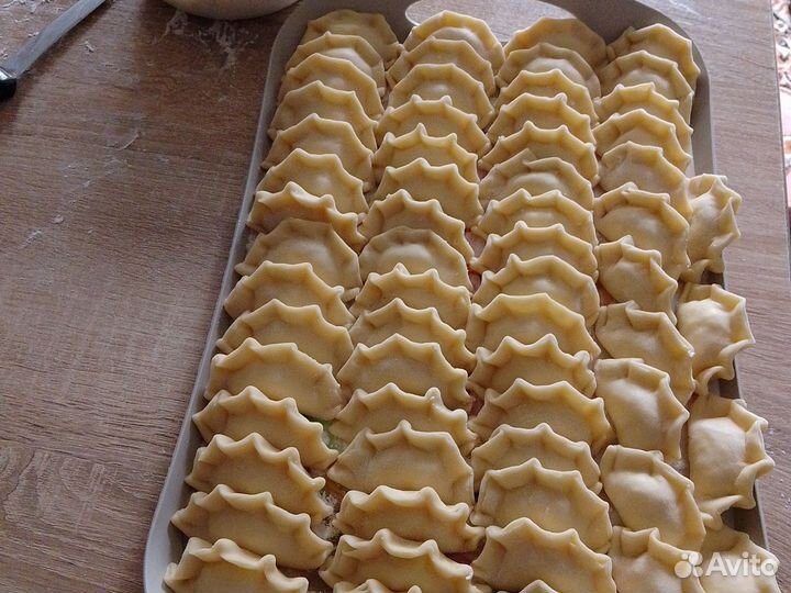 Пельмени.Вареники с творогом ручной лепки