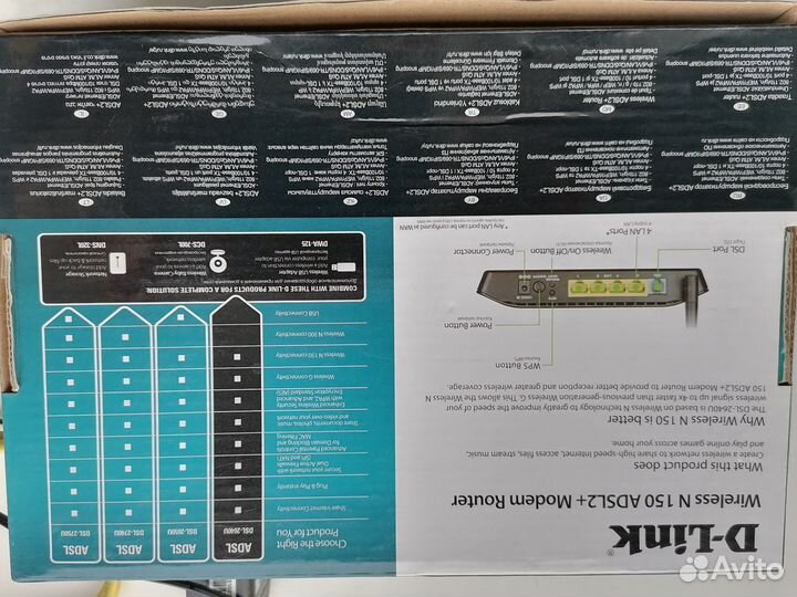 Wi-Fi роутер D-Link DSL-2640U/RB/U2, черный