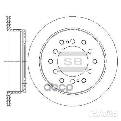 Диск тормозной toyota land cruiser 120 05 задн