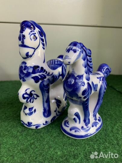 Ст-ки Гжель Лошади 2шт\Артикул