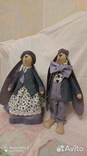 Интерьерная игрушка (зайчики)