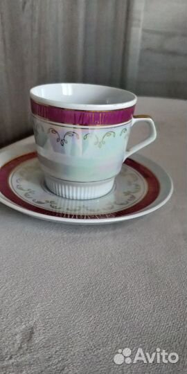 Чашка с блюдцем фарфор