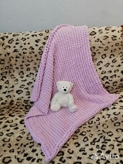 Плед детский вязаный ручная работа