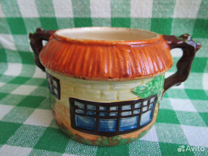 Антикварная фарфоровая сахарница - дом англия 60Е