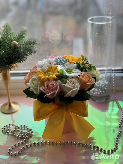 Букет из мыльных роз