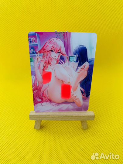 3Д карточка Геншин, Genshin Miko