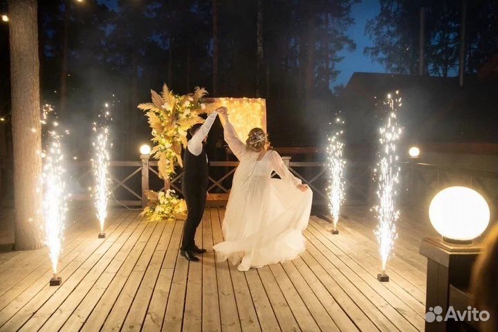 Холодные фонтаны на свадьбу