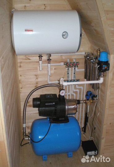 Пробьём скважину в помещении, установим станцию