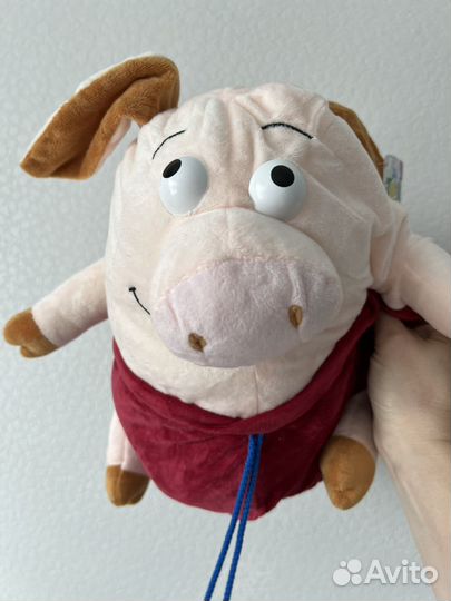 Игрушка свинка хрюша мягкая на молнии новая