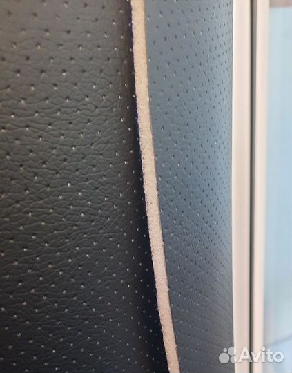 Экокожа на поролоне с подложкой(черная)