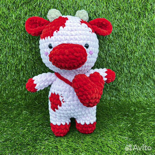 Вязаная игрушка Корова ручной работы