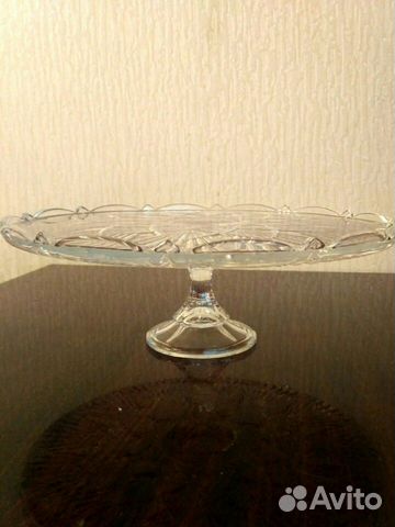 Хрустальная подставка для торта на ножке