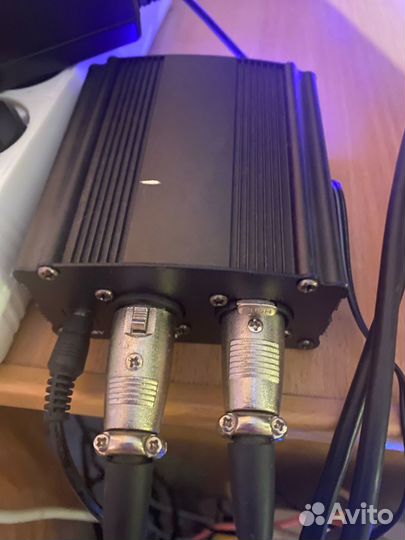 Микрофон bm 800+фантомное питание+звук. карта DGX