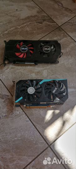 Видеокарты, 2 шт, не рабочие