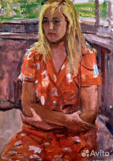 Картина Моссаковский П А СССР 50-60-х к.м. 35х50см