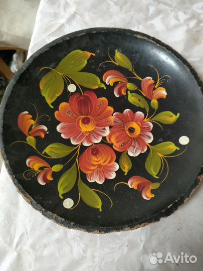 Деревянный декор тарелки