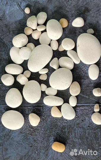 Камни интерьерные для аквариума белые