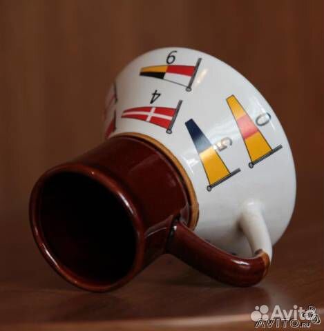 Винтажная морская капитанская чашка - непроливайка