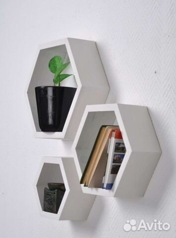 Полка настенная соты