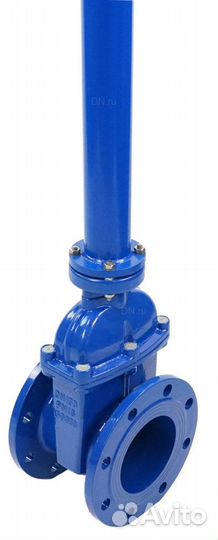 Задвижка клиновая 30ч939р (аналог мзв) DN.ru gvwn1414E-2W-F Ду150 Ру16 фланцевая, клин - обрезиненны