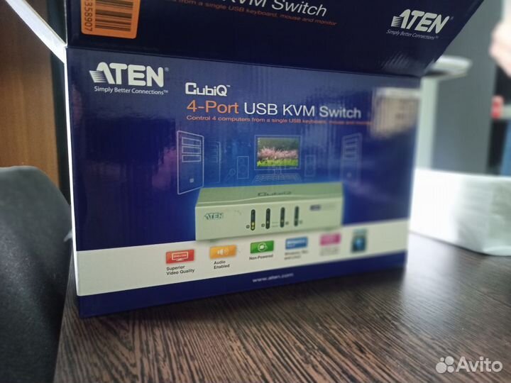 Коммутатор KVM (квм) aten CS74U, 4-пк, VGA