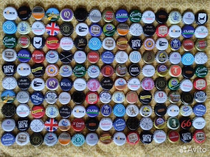 Набор пивных пробок 150 штук, есть повторы