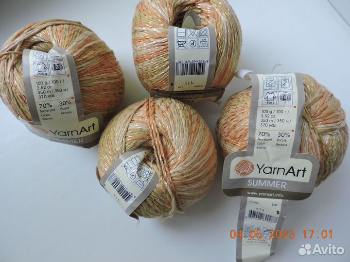 Пряжа для вязания хлопок, хлопок с вискозой