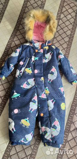 Зимний комбинезон для девочки 80 86 размер