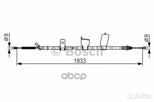 Трос стояночного тормоза зад лев 1987482340