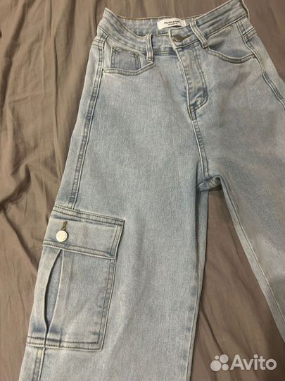 Джинсы карго женские