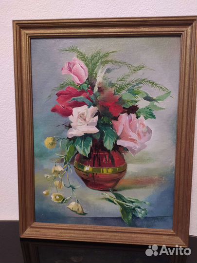 Картина маслом на холсте натюрморт 25,5*32см