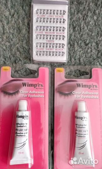 Ресницы накладные пучки новые Fing'rs клей стразы