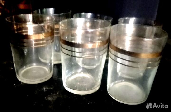 Набор рюмок, хрусталь 6 штук, СССР, 70-е