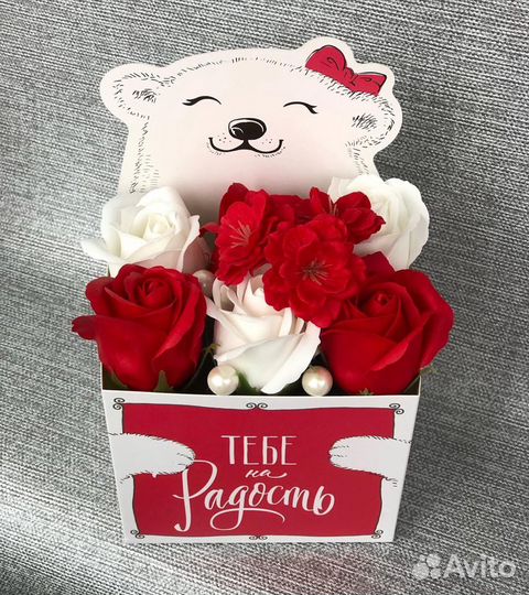 Неувядающие цветы - коробочка радости