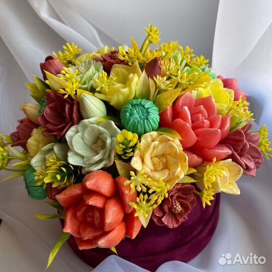 Цветы букет из мыло