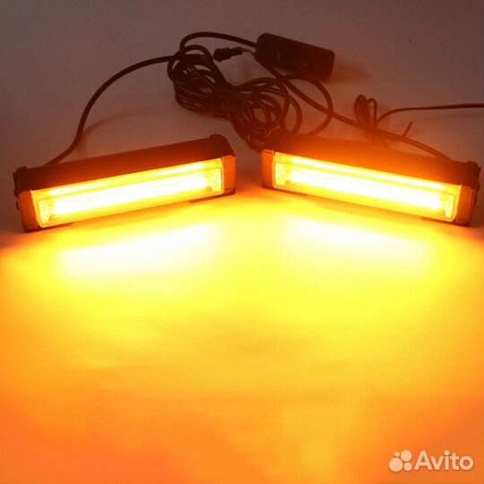 Стробоскопы желтые LED cob 12/24V