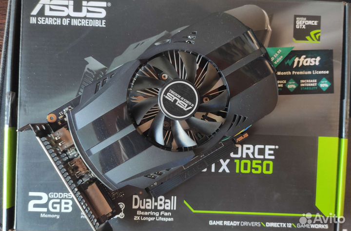 Видеокарта asus GeForce GTX 1050 2gb